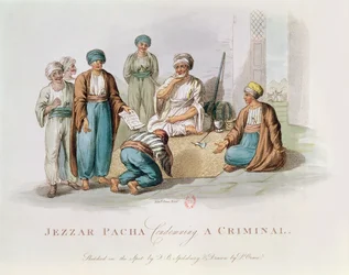 Jezzar Pacha veroordeelt een crimineel